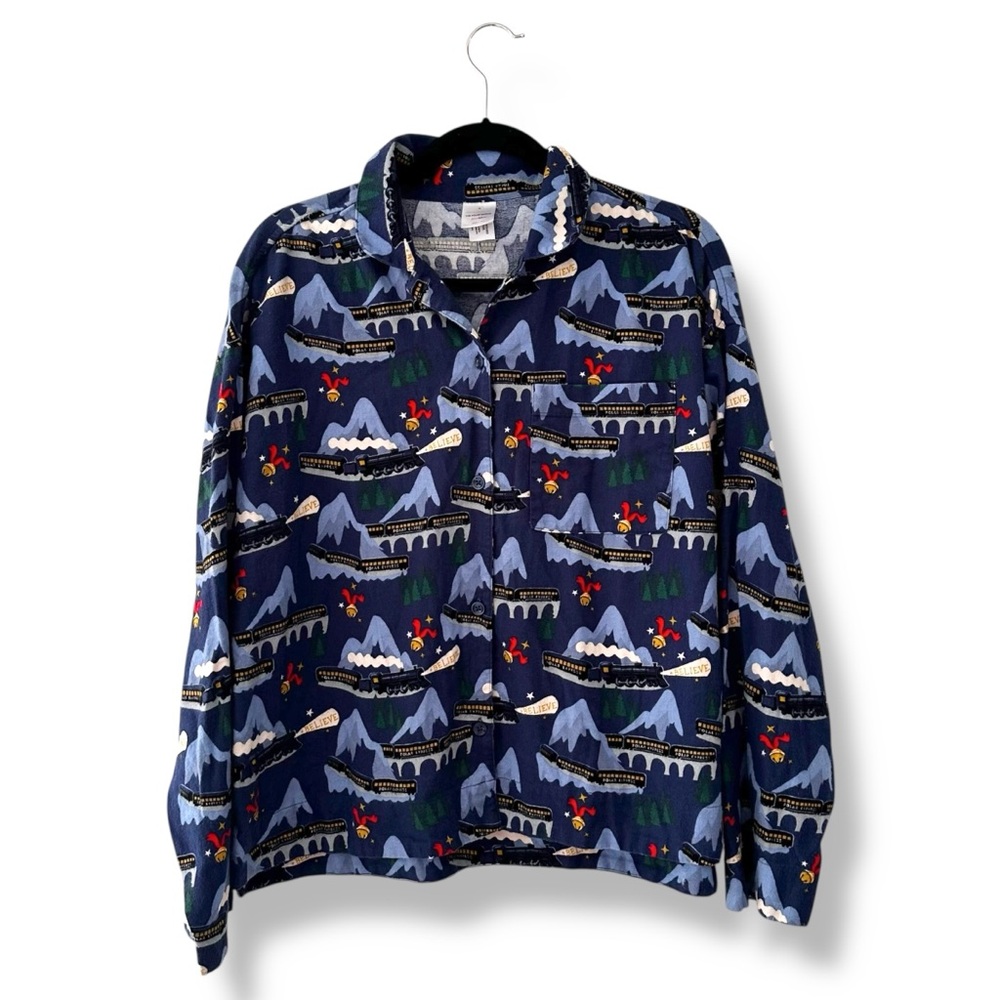 Hanna Andersson Blue Mountain Print Pajama Top
